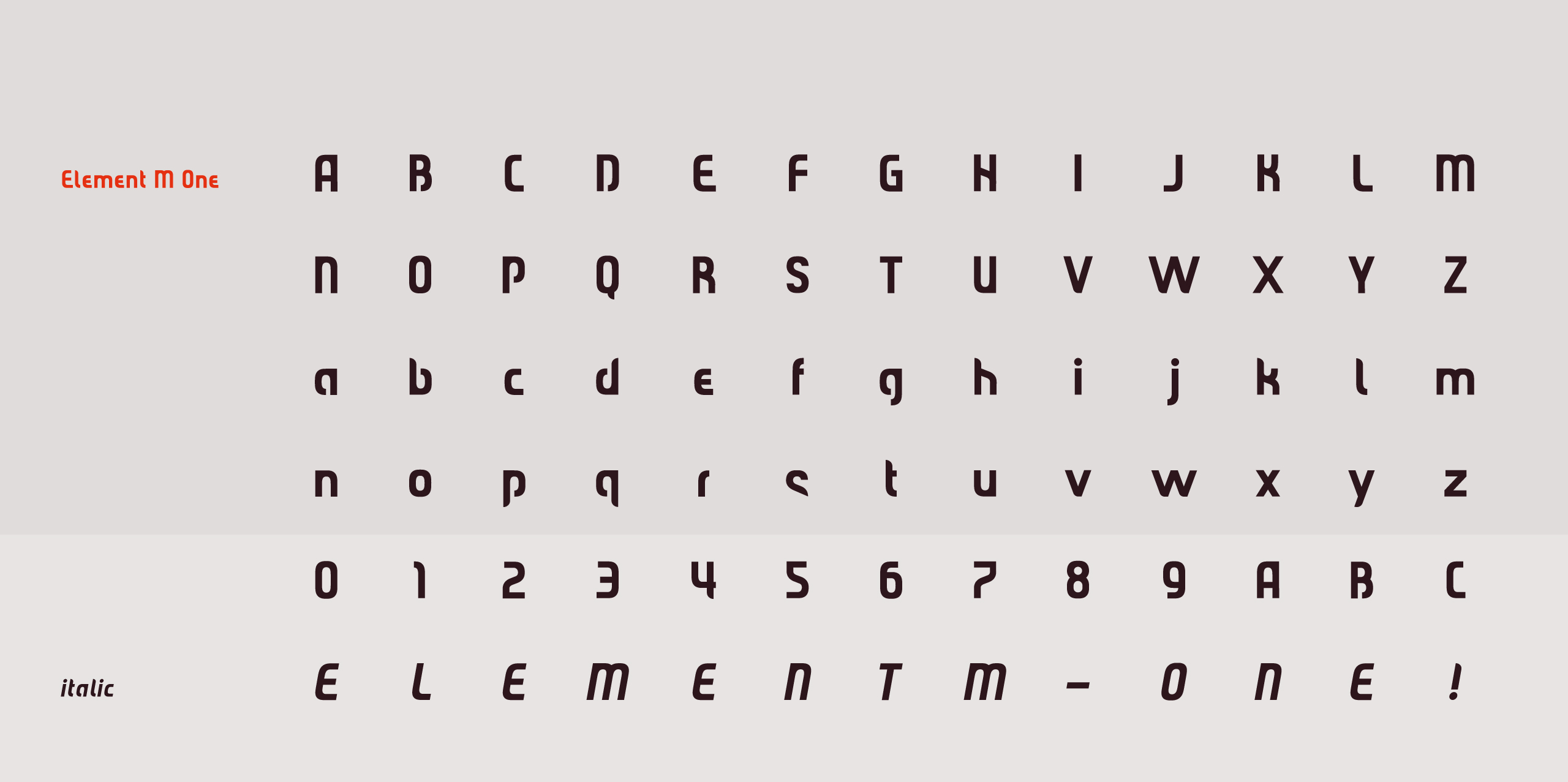 Font Element M One